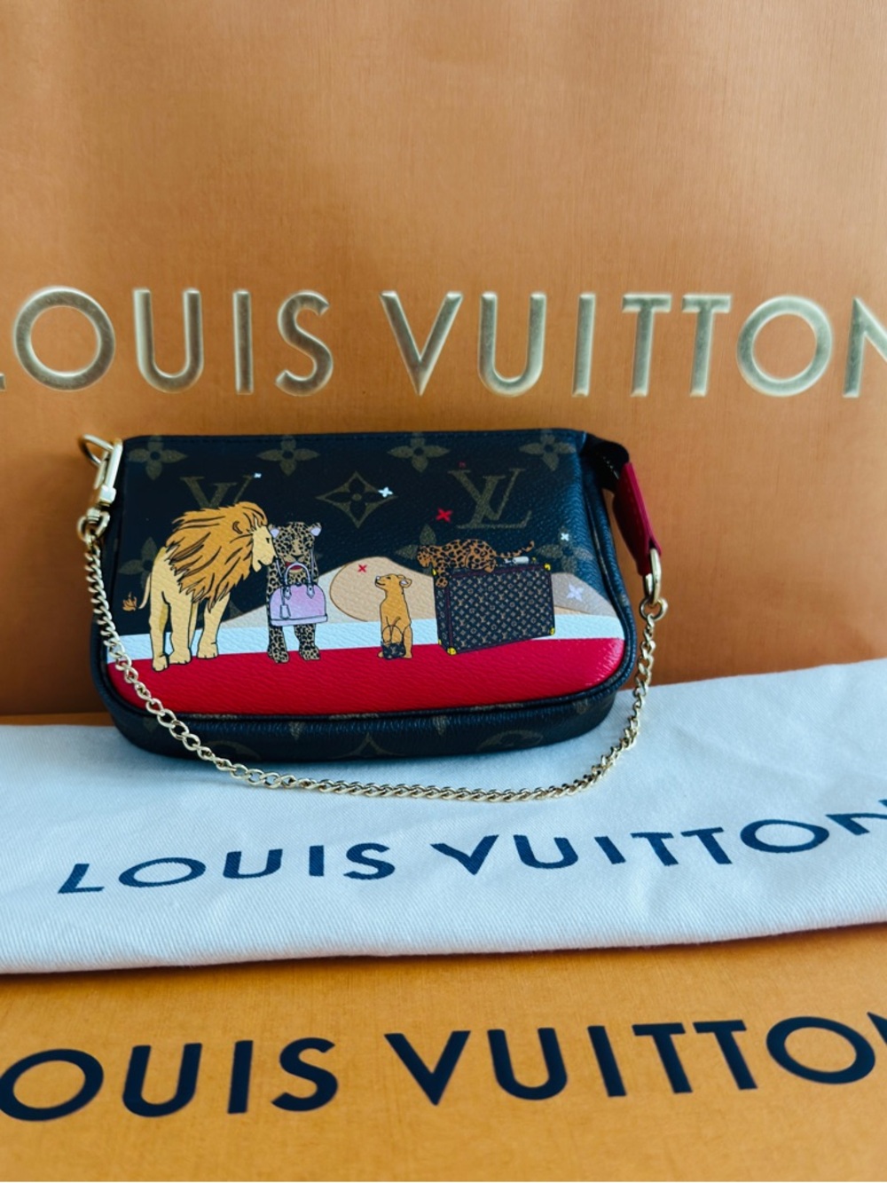 Louis Vuitton Mini Pochette Holiday Animation Monogram Limited Edition Unused